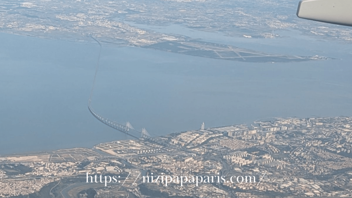 上空から見た「ヴァスコ・ダ・ガマ橋」
